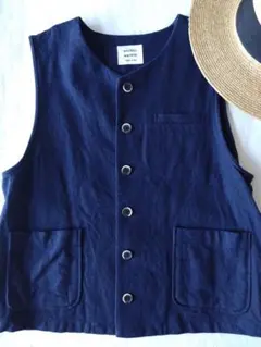 atelier naruse 　フラックス綿麻ギャバジンベスト