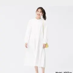GU 長袖ロングワンピース XXLサイズ ホワイト