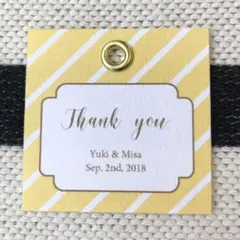 人気！結婚式 サンキュータグI（yellow/24枚～）
