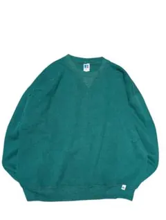 90s USA製 RUSSELL ATHLETIC スウェット グリーン　無地