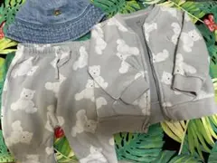 【美品】GAP-スウェット上下セット、デニムハット
