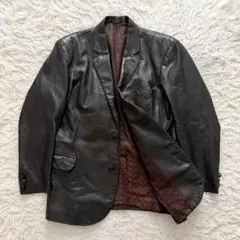 ヴィンテージ　レザージャケット　テーラードジャケット　ブラック　黒