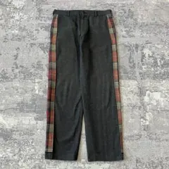 【田中オム】コムデギャルソンオム デニムパンツ チェック 切り替え AD2002