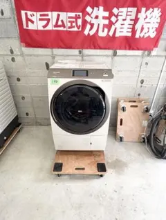 【メルカリで成立】パナソニックドラム式洗濯機 大人気メーカー Panasonic ブラックカラー 特殊デザイン ドラム式洗濯