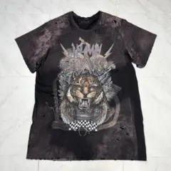 2017 BALMAIN タイガー ダメージ加工 フェード tシャツのサムネイル