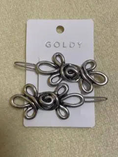 GOLDY チャイナヘアピン 2本セット シルバーのサムネイル