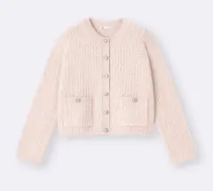 【新品タグ付き】GU ツイーディーニットカーディガン XL