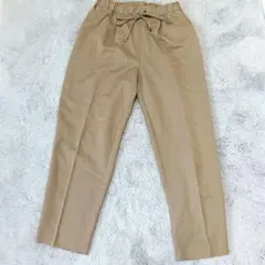 【アルマデザイン】センタープレスパンツ　テーパード　スラックス　ウエストゴム　М