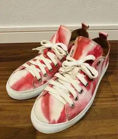 レアdsquared2 スニーカー　デニム　ブリーチ　タイダイ　加工　ピンクのサムネイル
