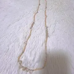 美品✨パール風&クリスタルロングネックレス 即購入可
