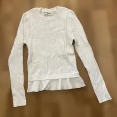 Ray BEAMS ホワイトニット サイズフリー　ビームス　白