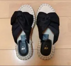 H&M サンダル ブラック ジュート フラットのサムネイル