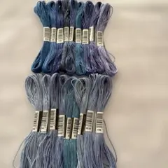 刺繍糸　１８本セット　ブルーカラー　ミサンガ　刺し子　ステッチ