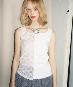 musubore half lace tank topsのサムネイル