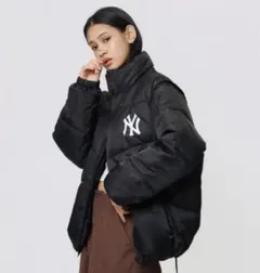 【BACK TO THE FIELD】「MLB」2wayパファージャケット 黒