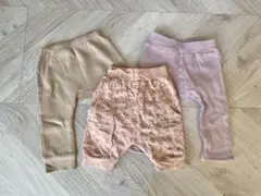 ベビー服 ボトムス モンキーパンツ3点セット　70〜80