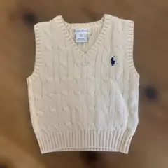 Ralph Lauren ベビーベスト 12M クリーム