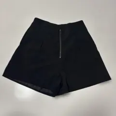 GRL グレイル ハイウエストショートパンツ　ブラック　黒　ミニボトムス