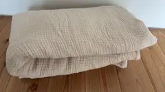 ‼️無印良品　ベージュ コットン ダブルサイズ掛け布団カバー