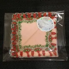 近沢レース ナポリタン サーモンピンク タオルハンカチ