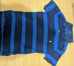 Polo Ralph Lauren ネイビー/ブルーストライプ ポロシャツ XS