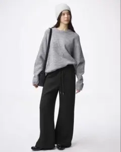 美品　GU パフスウェットバギーパンツ S ブラック　標準丈