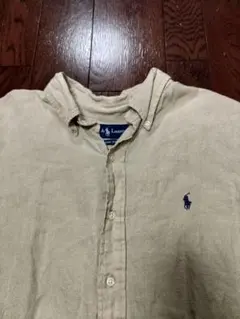 【新品未使用タグ付】ポロラルフローレン リネンシャツ ポニー刺繍キャメルベージュ 新品未使用タグ付】ポロラルフローレン リネンシャツ ポニー刺繍