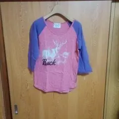 Left Field レフトフィールド 5分袖　ラグランTシャツ　赤×紫のサムネイル