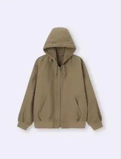 GU ジップアップパーカー　ワークジャケット　XXL ベージュ