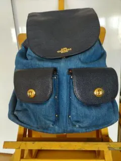 Coach デニムレザーリュック
