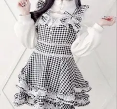 An MILLE ボリュームフリルキャミワンピース ブラック ギンガム