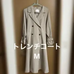 【すぐ発送】　ベージュ　トレンチコート　紐ベルト付き　アウター　ライトアウターのサムネイル