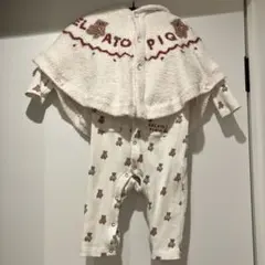 gelato pique テディベア ポンチョ・ロンパースセット 80-90cm