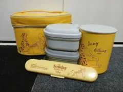 くまのプーさん お弁当箱セット保温弁当箱 ランチジャー ケース付き 560mlのサムネイル