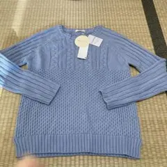 値下げ、OPAQUE CLIP 新品値札つき！ラメライトブルー ニット