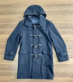 ダークグレー ダッフルコート フード付き　サイズM グリーンレーベル