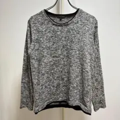 m.f. editorial クルーネックニットカットソー（M）グレー系