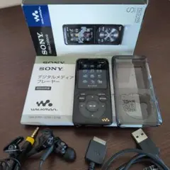ソニー ウォークマン ８GB　NW-S754 ハードケース、説明書付 ブラック