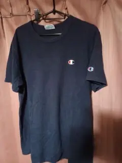 意外とレアChampion チャンピオンネイビー デカCティーシャツ Mサイズ