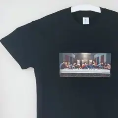 【最終価格】バルセロナ 最後の晩餐風Tシャツ 黒 メンズLサイズ