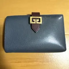 GIVENCHY GV3 二つ折り財布 グレー ボルドー レザーのサムネイル