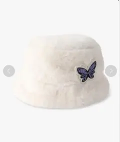 ★美品★ANNA SUI バタフライ刺繍がポイントのバケットハット