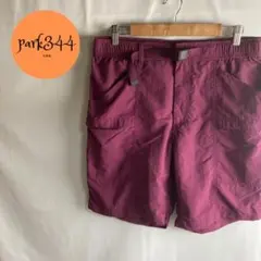 【UNIQLO　ワインレッド　速乾　撥水　アウトドア　ナイロン　ショートパンツ】