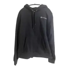【人気】Champion チャンピオン パーカー 黒 M ドローコード 刺繍ロゴ