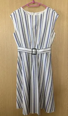 anySiS ストライプ ノースリーブワンピース