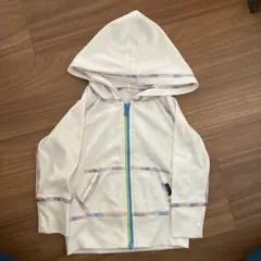ホワイト フード付き ラッシュガード 80