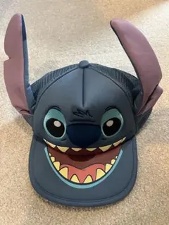 新品タグ付　スティッチ メッシュキャップ　香港ディズニー　ファンキャップ