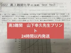 【最新版】山下先生 化学 プリント 全範囲（パート1＋パート2）理論 無機 有機 Amazon.co.jp: 駿台 22年 山下先生 無機有機化学の総整理