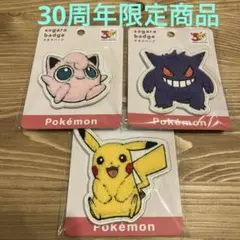 ポケモン　30周年限定　サガラバッジ　3個セット　ピカチュウ　ゲンガー　プリン