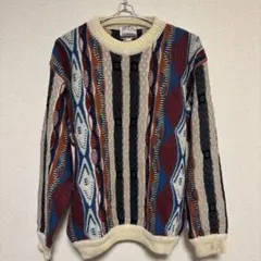 【COOGI風】Dog Horiday 幾何学模様 ニットセーター